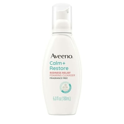 Aveeno Calm + Restore Foaming Face Wash for Redness Relief 6 oz